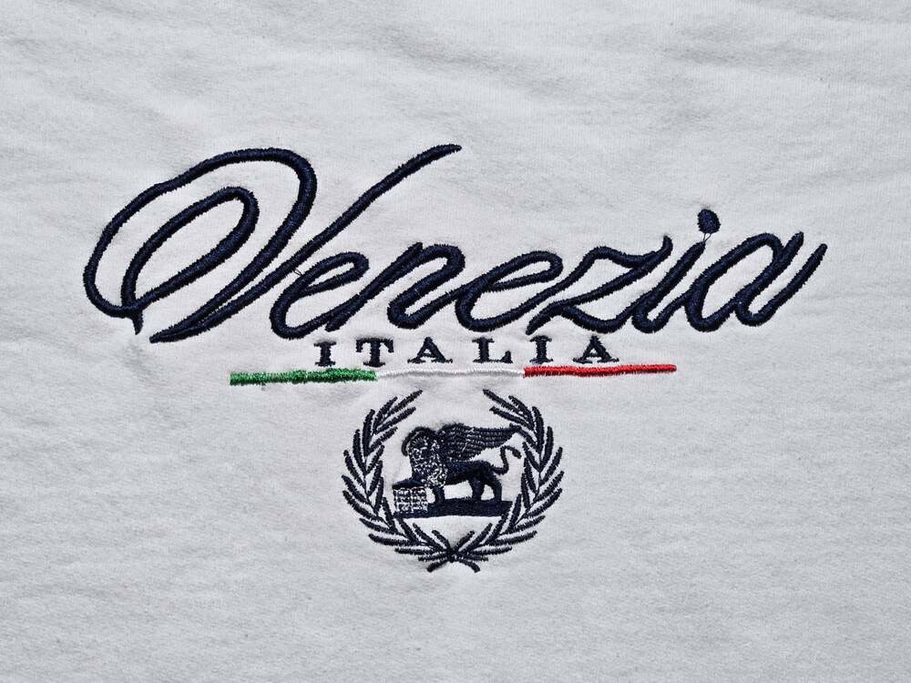 Vintage Venezia Italia Embroidered Souvenir Crewneck Sweatshirt - Made in Italy